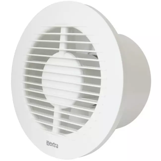 Bathroom extractor fan round Ø 125 mm white with timer and humidity sensor - EE125HT