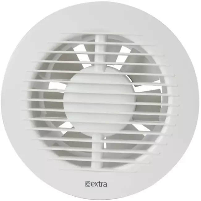 Bathroom extractor fan round Ø 125 mm white with timer and humidity sensor - EE125HT