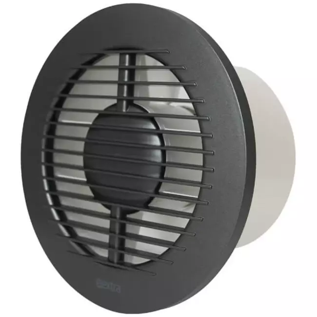 Bathroom extractor fan round Ø 100 mm anthracite - basic EA100A