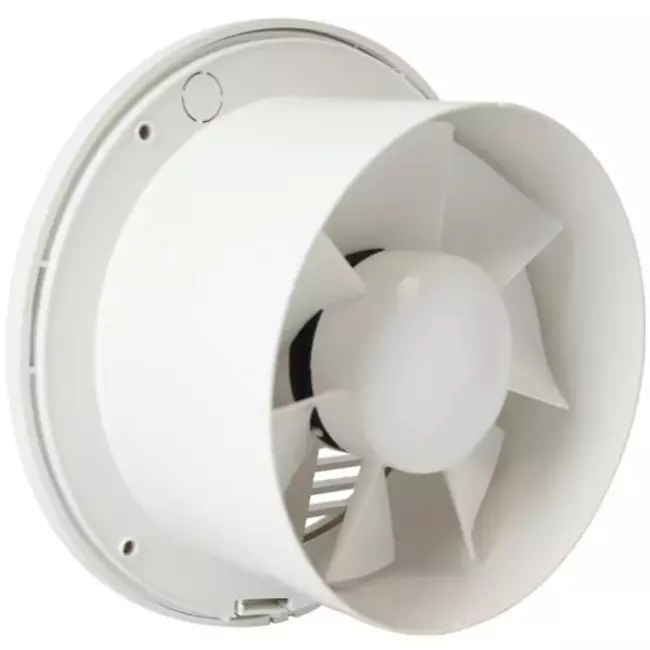 Bathroom extractor fan round Ø 150 mm white with timer - EA150T