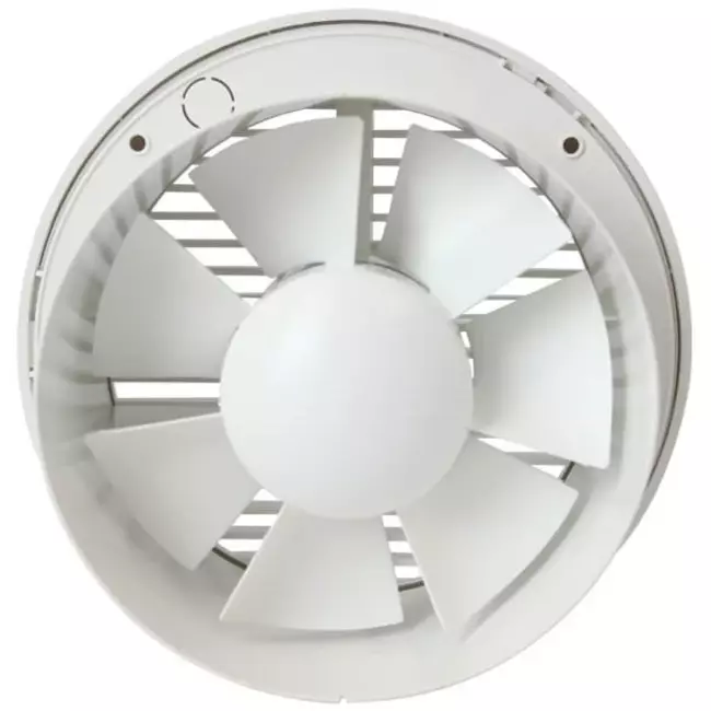 Bathroom extractor fan round Ø 150 mm white with timer - EA150T