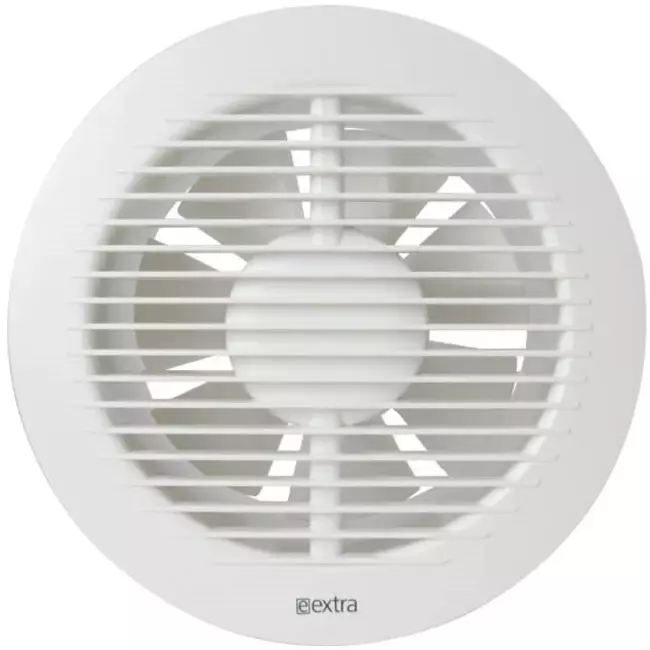 Bathroom extractor fan round Ø 150 mm white with timer - EA150T