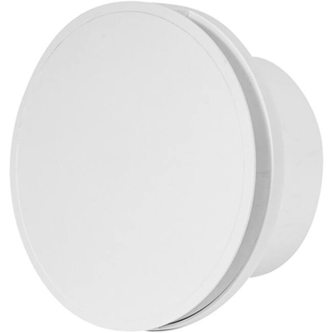 Bathroom extractor fan round Ø 125 mm white with timer - design EAT125T