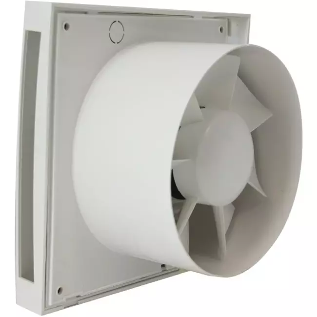 Bathroom extractor fan Ø 100 mm white with timer - Design EET100T