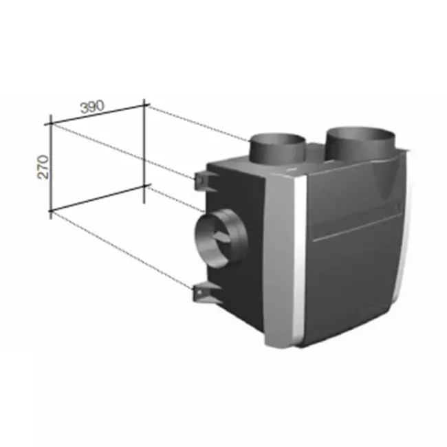 Vasco C400 Basic RF LE Package 400 m³/h + humidity sensor + RFT control + 4 valves