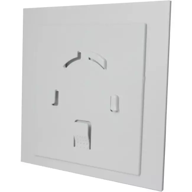 Bathroom extractor fan Ø 100 mm - front panel in glossy white plastic