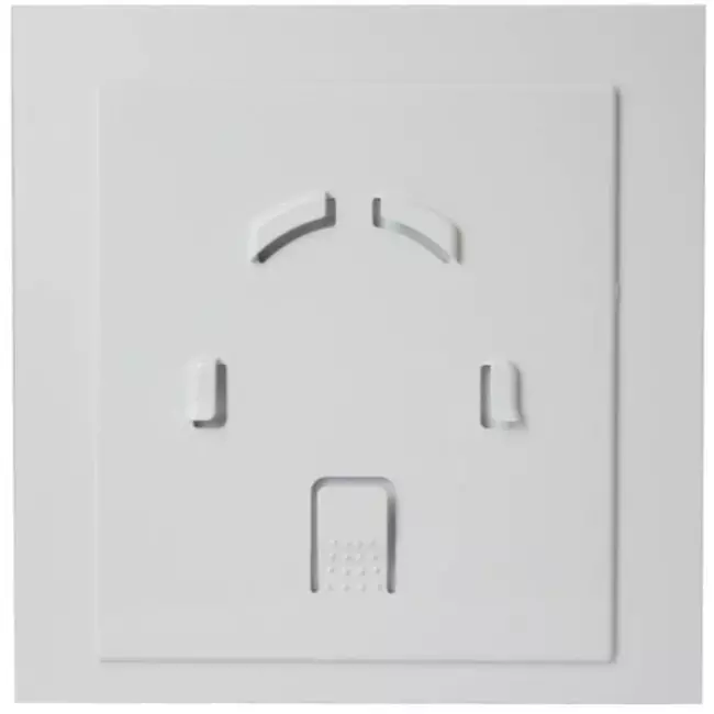Bathroom extractor fan Ø 100 mm - front panel in glossy white plastic