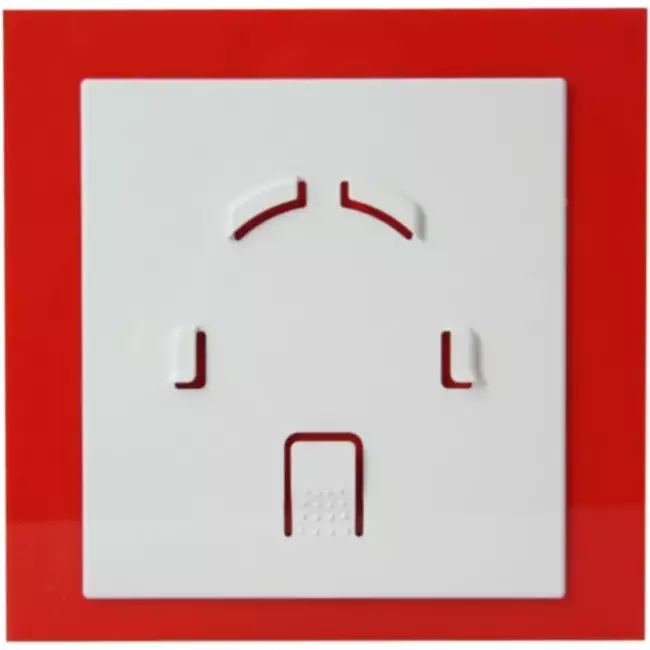 Air Roxy bathroom extractor fan with connection diameter 125 mm with pull cord and power plug - front panel in red plastic