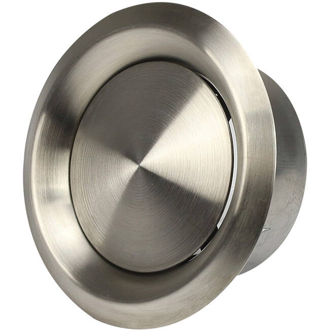 Stainless steel ventilation valve 100mm exhaust and supply with friction springs - DVI-C100