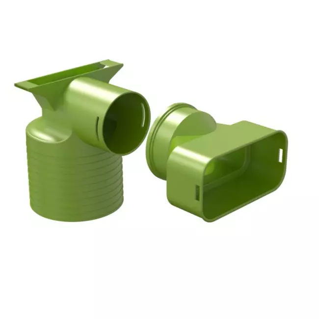 Ubbink Air Excellent 55SC valve adapter 125 1x90°