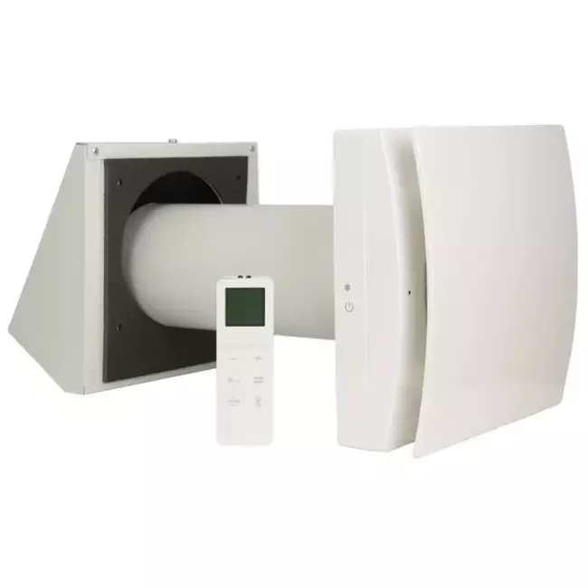 Decentralized WTW HRU wall Ø150 with remote control - 60 m³/h - HRU-WALL-RC-150-60-PEG