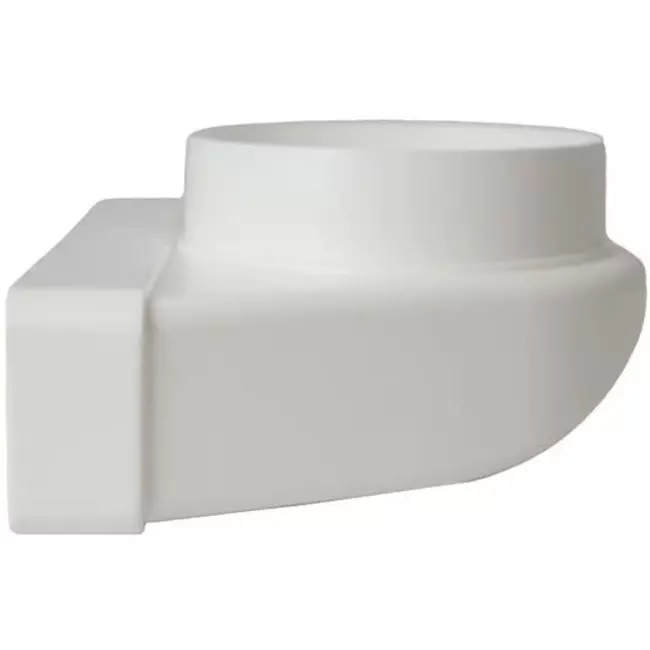 Rectangular plastic vertical 90° bend Ø 125mm - 220 x 55mm KLD25-125