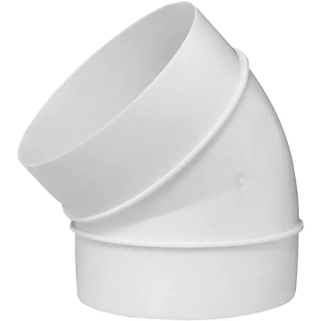 Round plastic 45° bend diameter: 100mm AL100-45