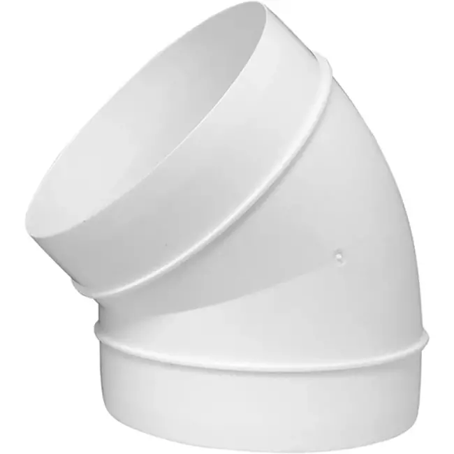 Round plastic 45° bend diameter: 125mm AL125-45