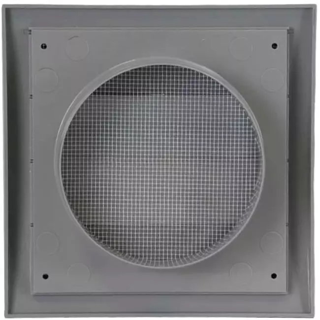 Gravity grille overpressure ventilation grille 190x190 diameter: 125 grey - ND12ZP