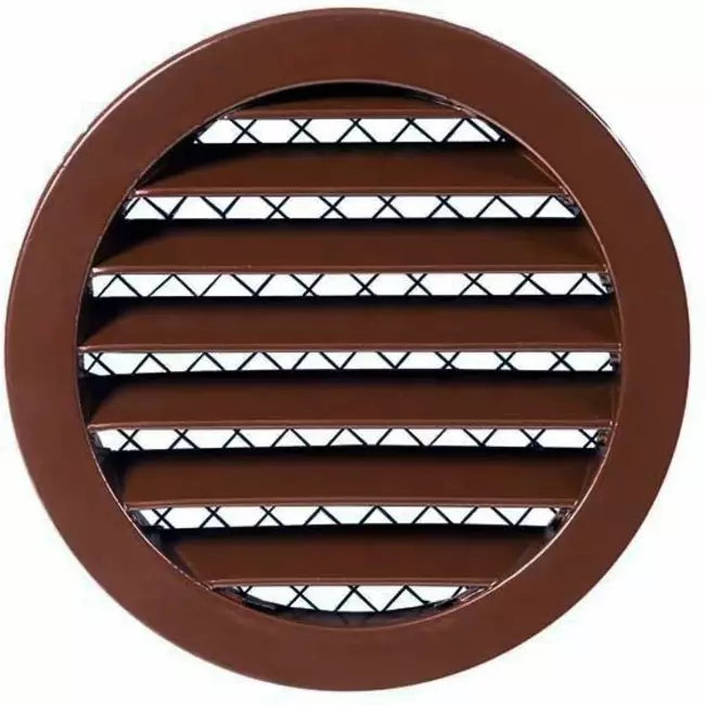 Aluminium alloy grille Ø100 brown - MRA100B - RAL8016