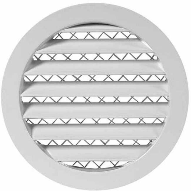 Aluminium alloy grille Ø100 white - MRA100W