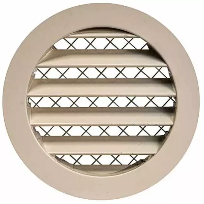 Aluminium alloy grille Ø100 beige - MRA100Y - RAL1015