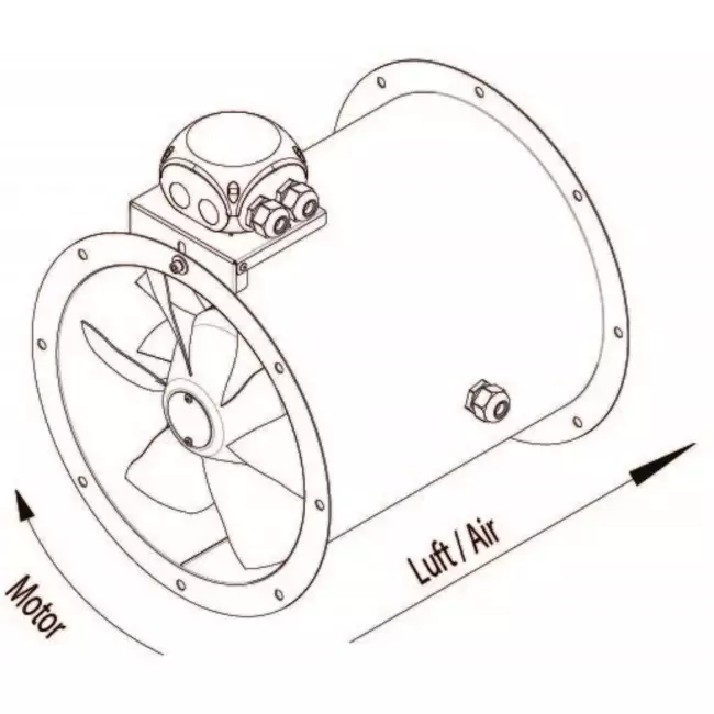 Axial 315mm duct fan - AL 315 D4 01