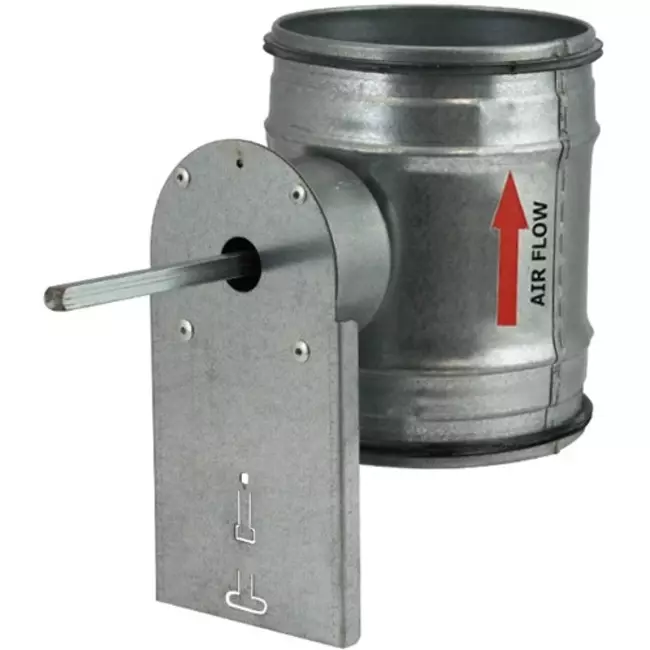 Motor-controlled check valve Ø 100mm for spiral duct