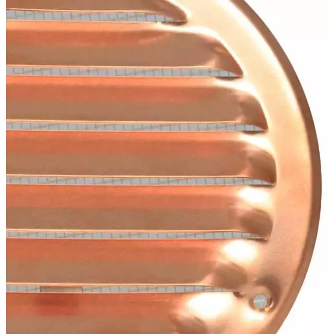 Metal ventilation grille round 100 mm copper - MR100Cu