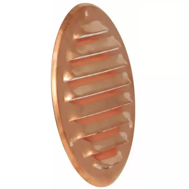 Metal ventilation grille round 100 mm copper - MR100Cu