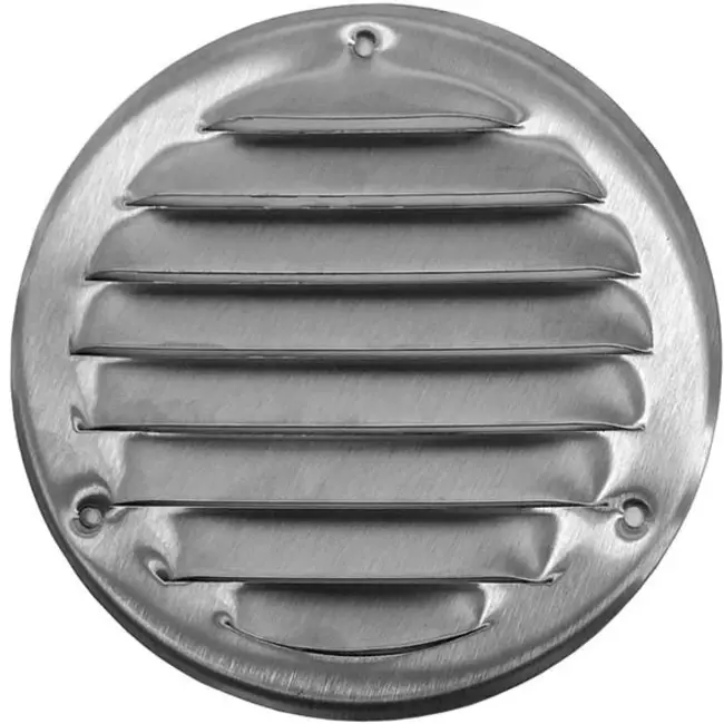 Metal ventilation grille round 100 mm aluminium - MR100AL