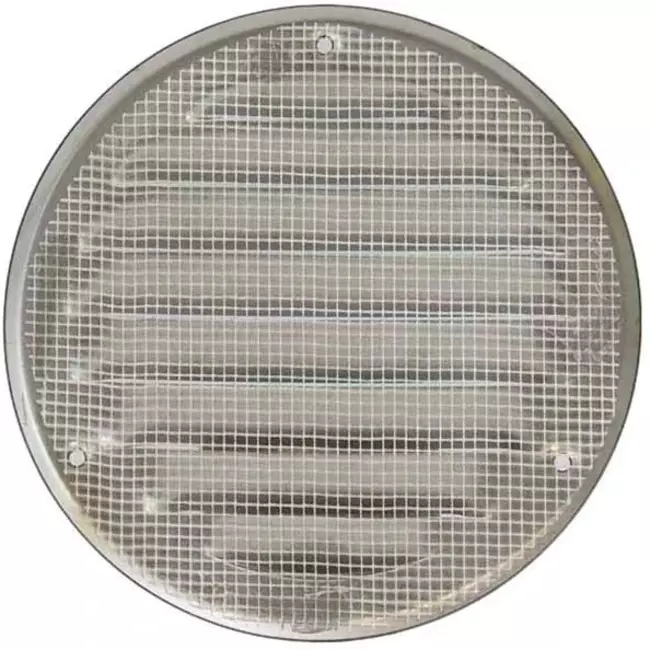 Metal ventilation grille round 100 mm aluminium - MR100AL
