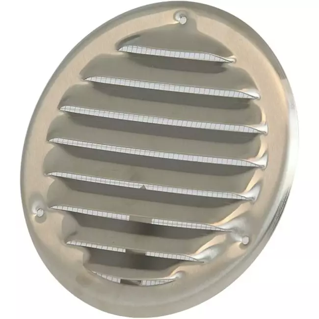 Metal ventilation grille round 100 mm aluminium - MR100AL