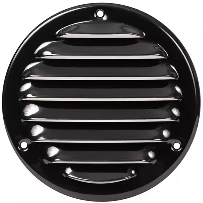 Metal ventilation grille round 100 mm black - MR100M - RAL9005