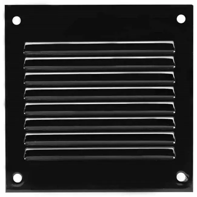 Metal grille 100x100mm black - MR1010M - RAL9005