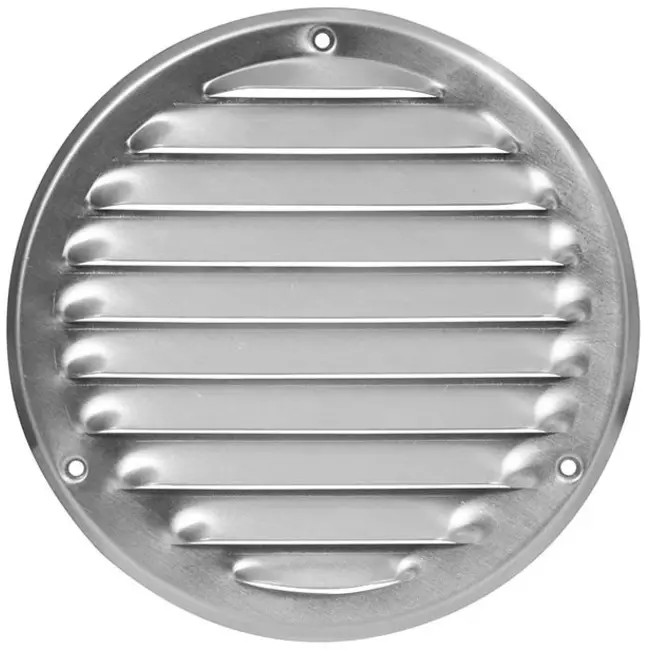 Metal ventilation grille round Ø125 mm aluminium - MR125Al