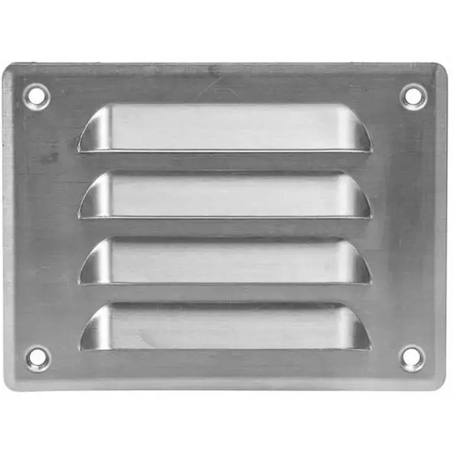Metal ventilation grille rectangular 140x105 mm aluminium - MR14105Al