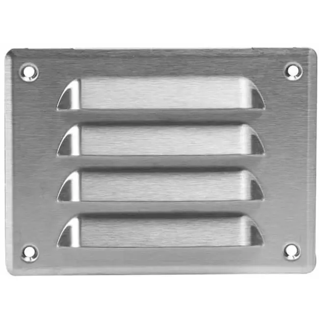 Metal ventilation grille rectangular 140x105 mm stainless steel - MR14105i