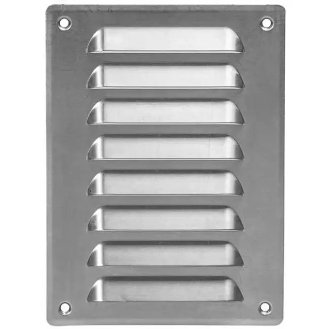 Metal ventilation grille rectangular 140x190 mm aluminium - MR1419Al