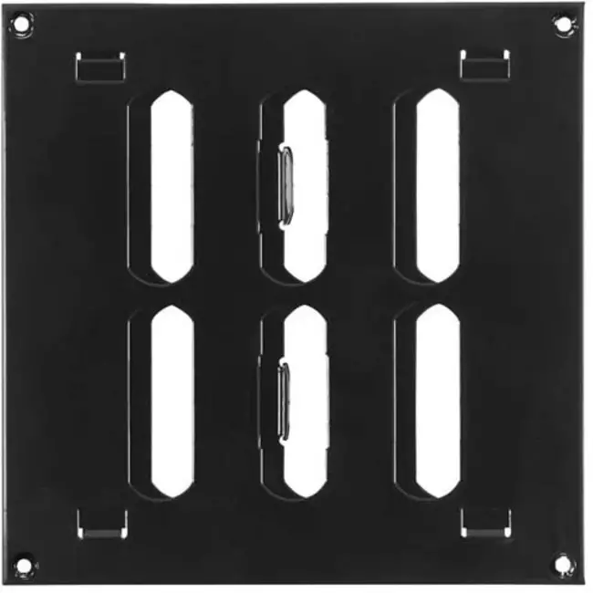 Adjustable metal slot diffuser 150x150 black - MR1515RM - RAL9005