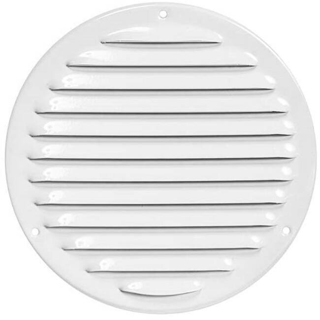 Metal ventilation grille round Ø 160mm white - MR160