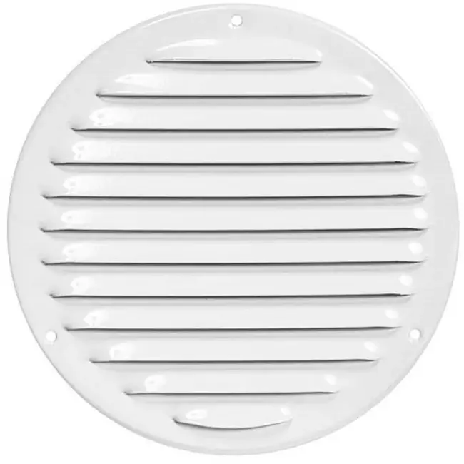 Metal ventilation grille round Ø 160mm white - MR160 - RAL9016