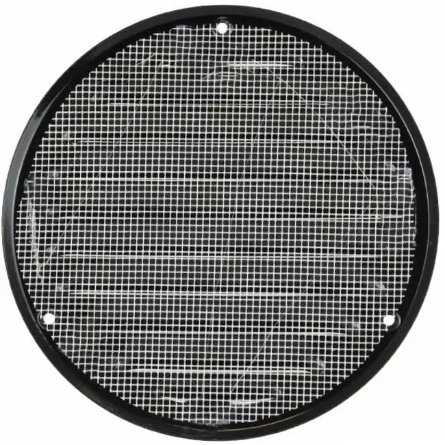 Metal ventilation grille round 100 mm black - MR100M - RAL9005