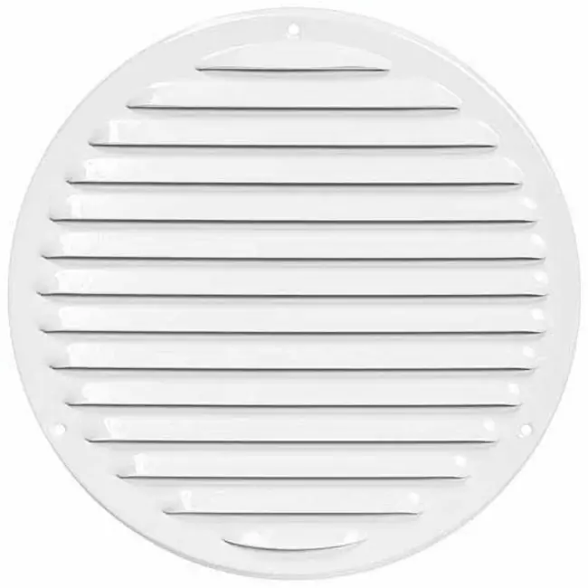 Metal ventilation grille round Ø 200mm white - MR200 - RAL9016