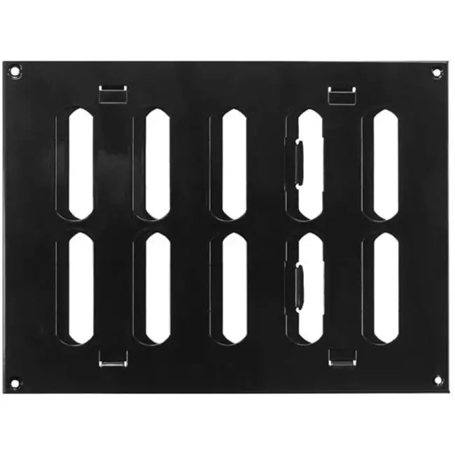 Adjustable metal slot diffuser 200x150 black - MR2015RM - RAL9005