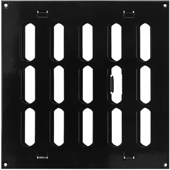 Adjustable metal slot diffuser 200x200 black - MR2020RM - RAL9005