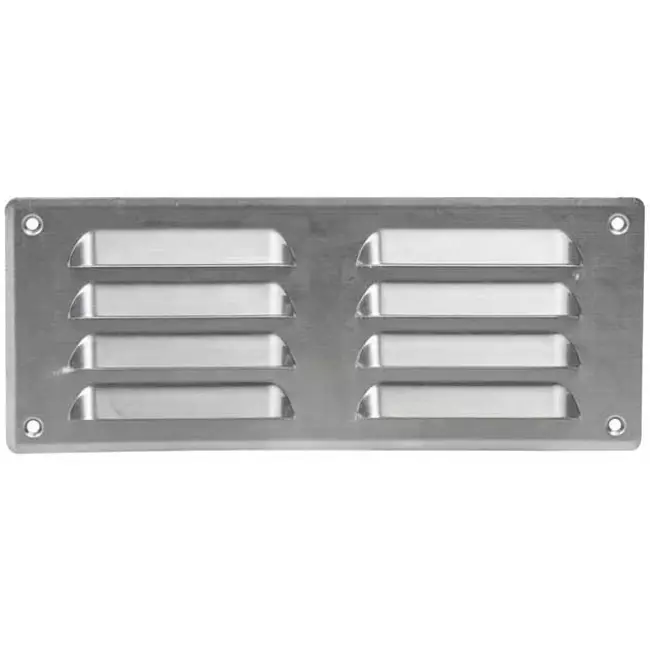Metal ventilation grille rectangular 260x105 mm aluminium - MR26105Al