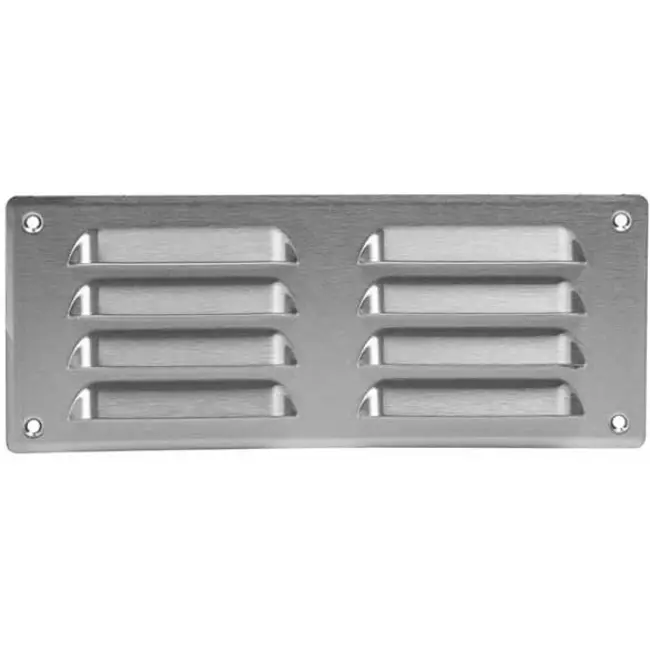 Metal ventilation grille rectangular 260x105 mm stainless steel - MR26105i