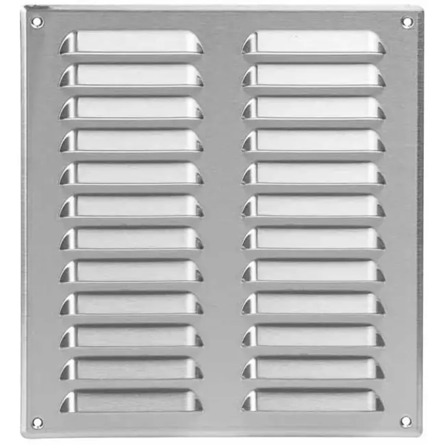 Metal ventilation grille rectangular 260x280 mm stainless steel - MR2628i