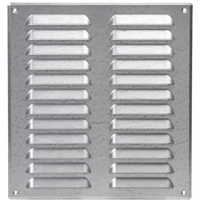 Metal ventilation grille rectangular 260x280 mm sinc - MR2628Zn