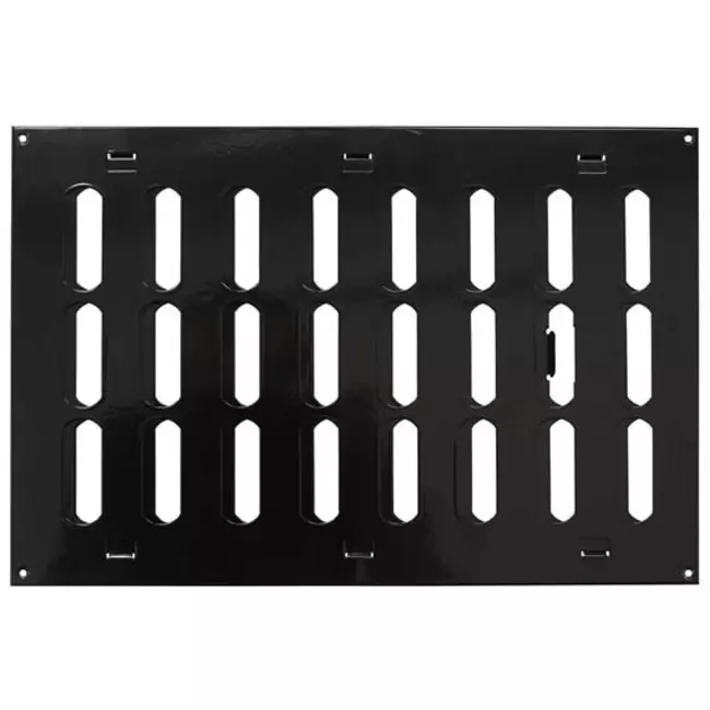 Adjustable metal slot diffuser 300x200 black - MR3020RM - RAL9005