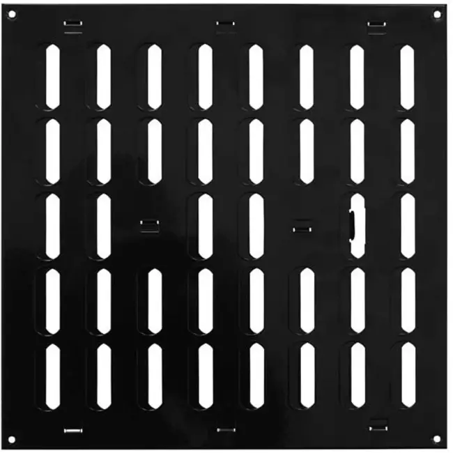 Adjustable metal slot diffuser 300x300 black - MR3030RM - RAL9005