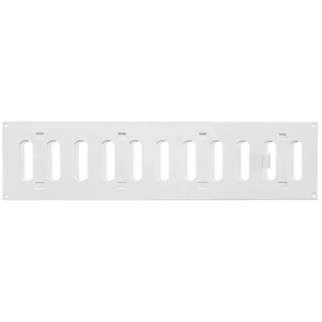 Metal adjustable rectangular slot diffuser 400x100 white - MR4010R - RAL9016