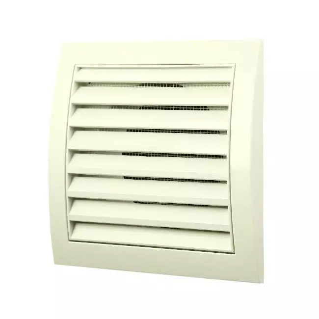 Wall grille 150x150 with diameter 100 white - ND10